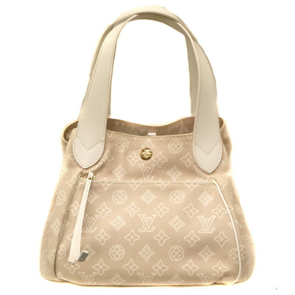 LOUIS VUITTON Cabas Ipanema Tote Bag Handbag Canvas Beach Beige